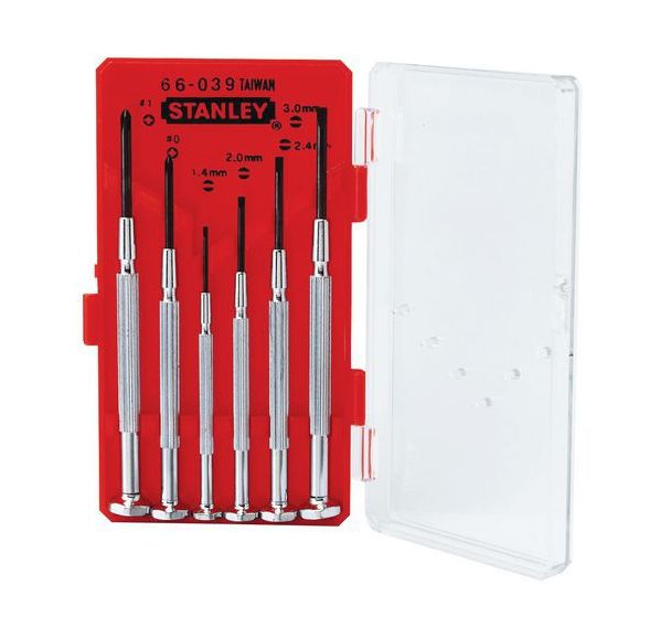 Coffret de 6 Tournevis horloger PH et PZ - Stanley
