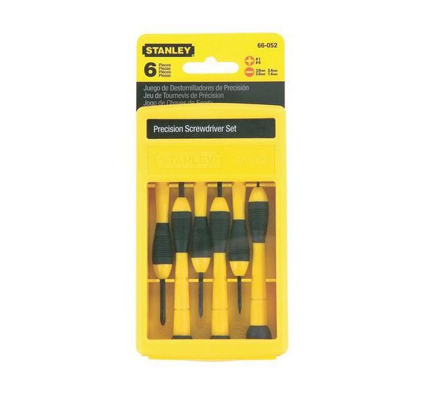 Coffret de 6 tournevis horloger bimatière électricien et PH - Stanley