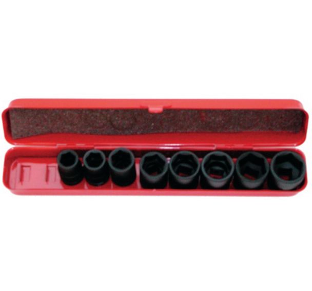 Coffret de 8 douilles chocs 1/2'' de 13 a 24 mm