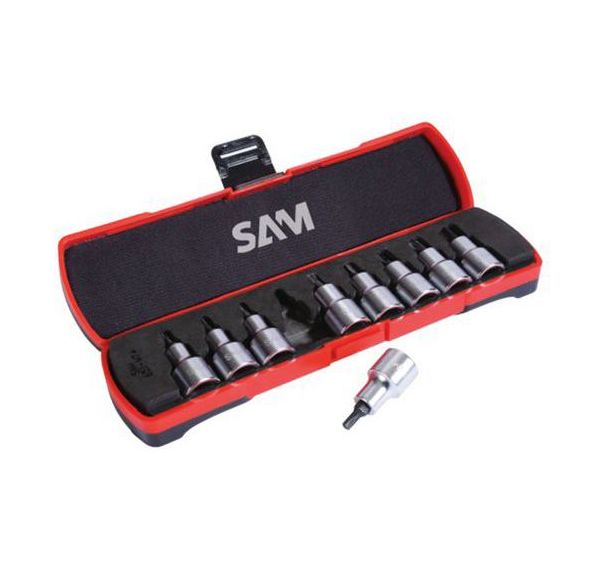 Coffret de 9 douilles tournevis empreintes torx de 20 a 60