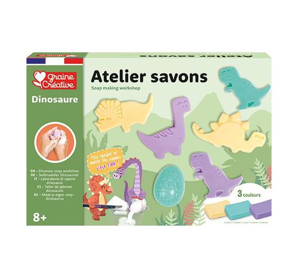 Coffret de création de savons dinosaures