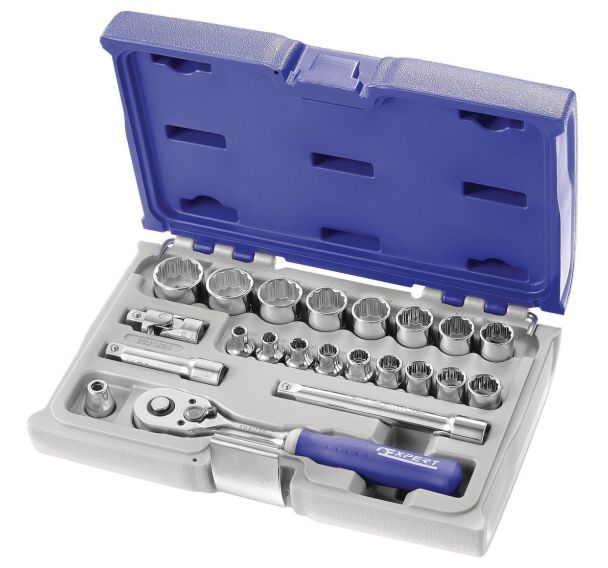 Coffret de douilles 3/8'' 12 pans - métriques - 22 pièces