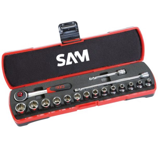 Coffret de douilles tout profil carre 1/4''