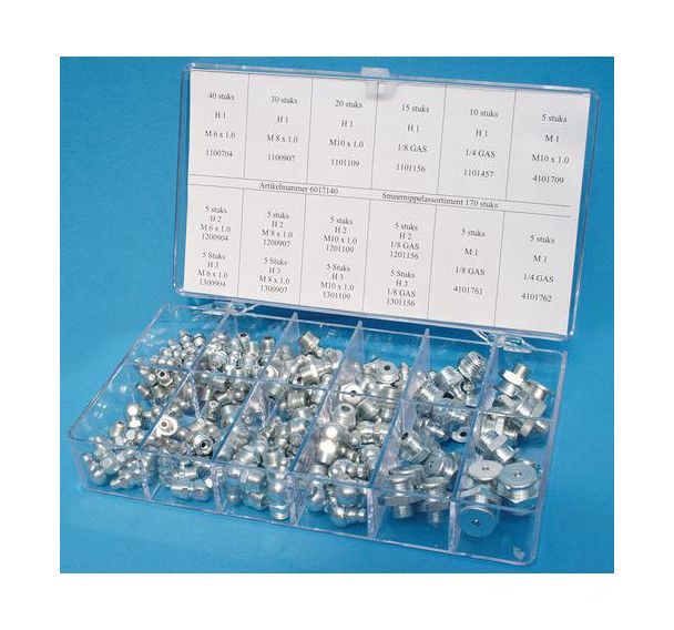 Coffret de graisseurs - 170 pièces