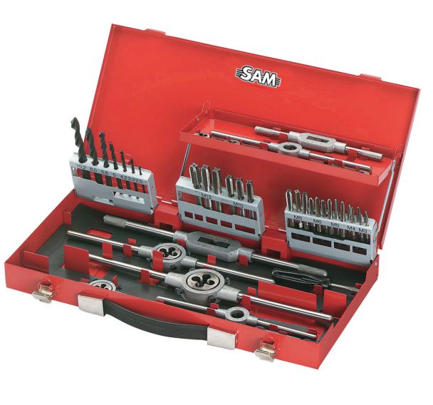 Coffret de tarauds et filières de 44 pièces