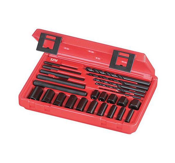 Coffret d'extracteurs pour vis cassées