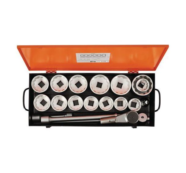 Coffret douilles 12 pans 1" pouces coffret métal
