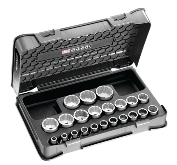 Coffret douilles 1/2'' 12 pans métriques - 22 pièces - S.400B