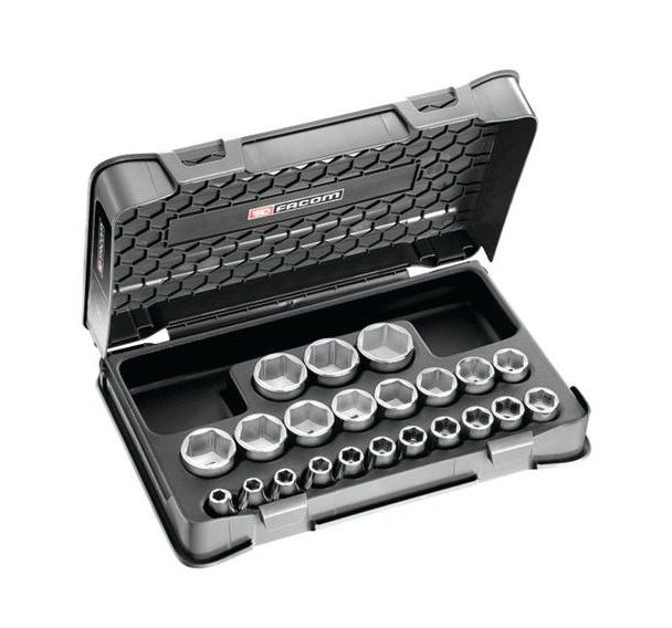 Coffret douilles 1/2'' 6 pans métriques - 22 piéces - S.401B
