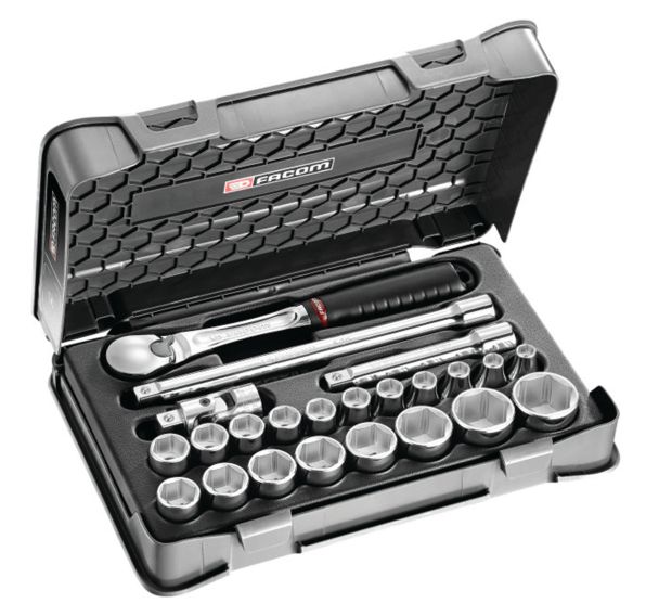 Coffret douilles 1/2'' 6 pans métriques - SL.161-3P6