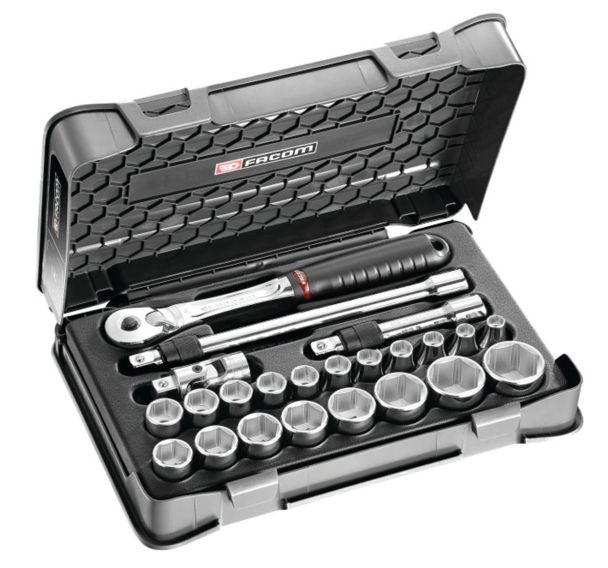 Coffret douilles 1/2'' 6 pans métriques - SL.171-3P6