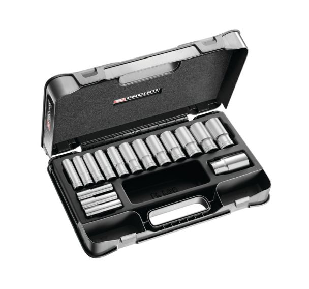 Coffret douilles 1/2'' longues 6 pans métriques - S.405AE