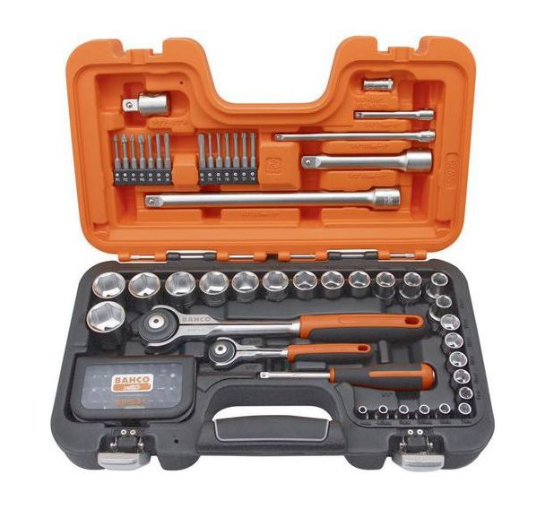 Coffret douilles 1/4"-1/2" 6 pans cliquet tête pivotante