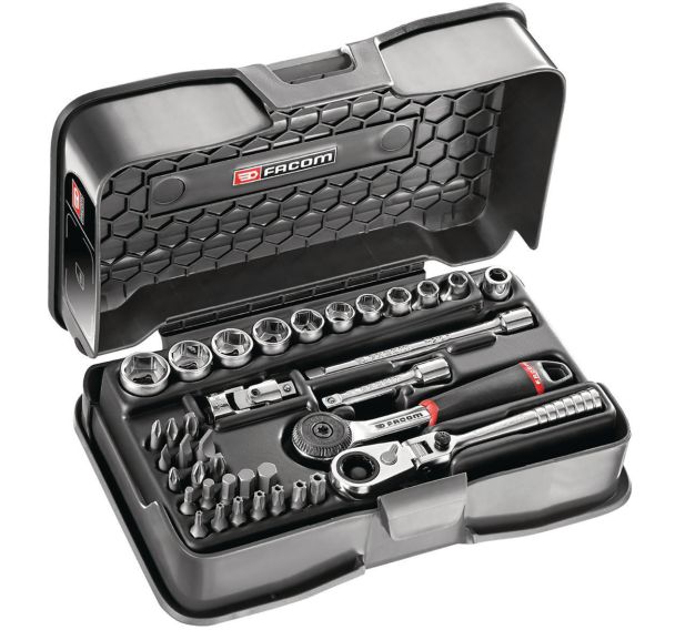 Coffret douilles 1/4' 6 pans 37 pièces - Facom