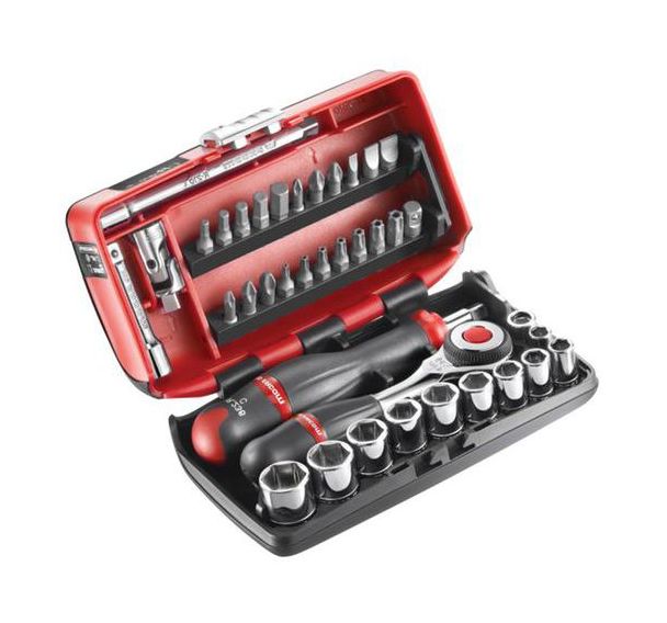 Coffret douilles 1/4'' nano6 pans en pouces