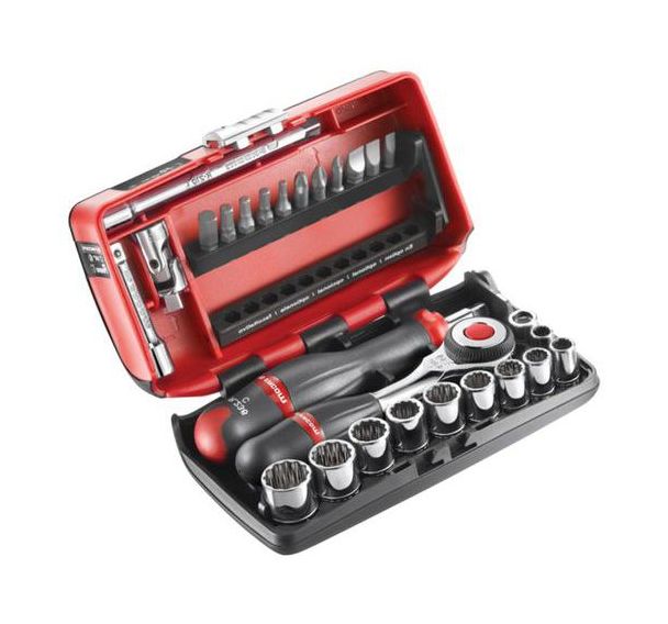 Coffret douilles 1/4'' nano en pouces