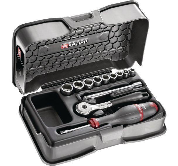 Coffret douilles 1/4 pouces 6 pans - 12 pièces cliquet R.151B.