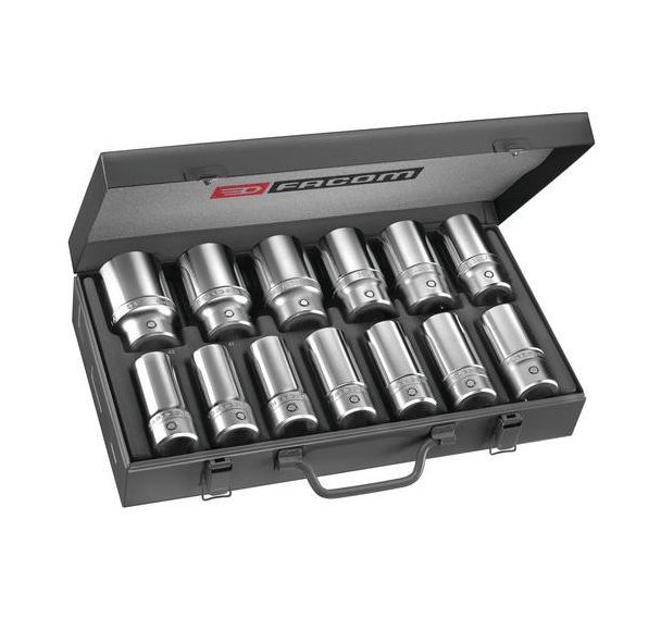 Coffret douilles 3/4'' longues 6 pans métriques