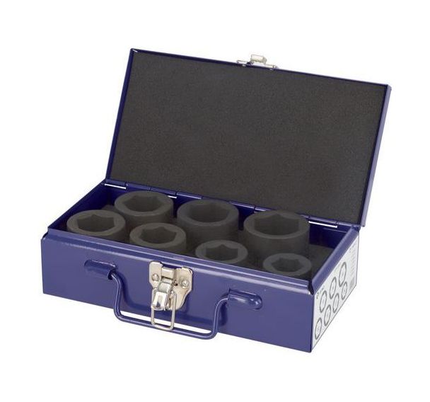 Coffret douilles à chocs 1" 7 pièces boîte métallique
