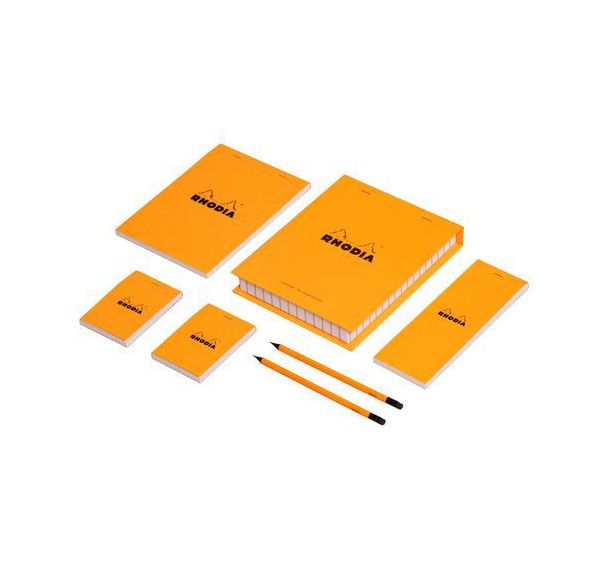 Coffret l'essentiel orange 5x5 (4 blocs 5x5 + 2 crayons)