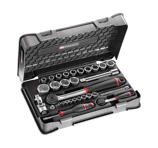 Coffret mixte cliquet + douilles 1/4 " et 1/2"