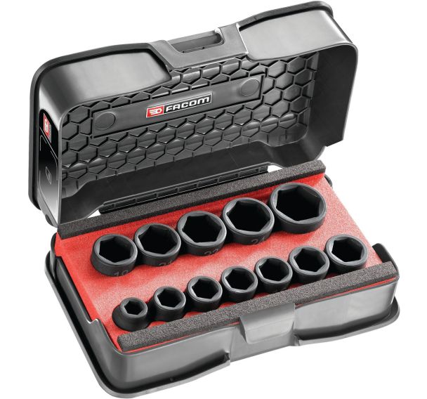 Coffret mousse 12 douilles impact courtes dans MBOX S