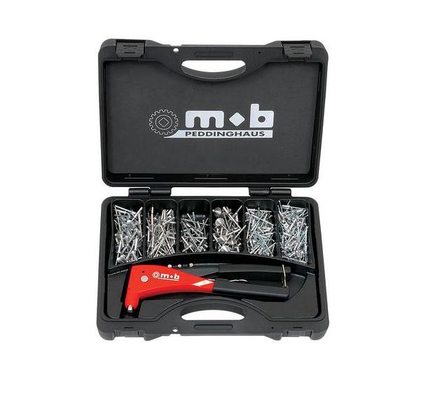 Coffret pince à riveter + 500 rivets