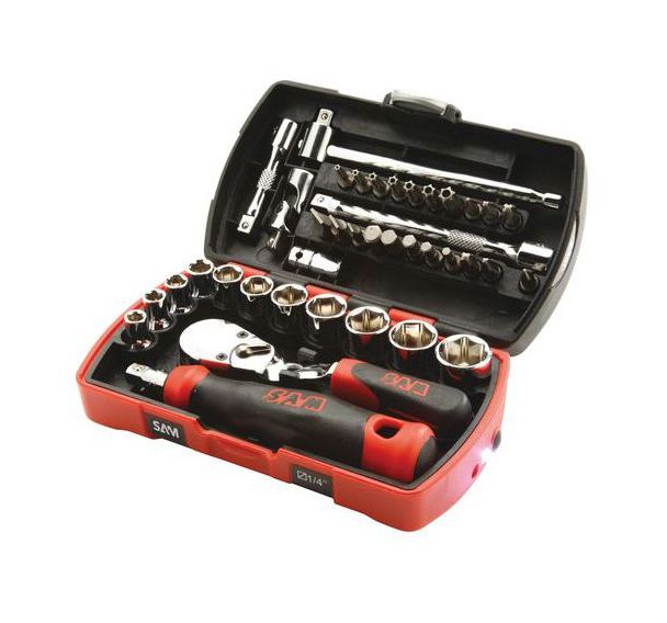 Coffret pocket 39 outils 1/4'' + 1 pince multi-fonctions offerte !