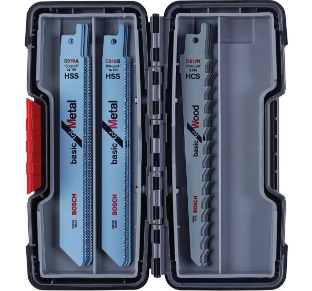 Coffret scie sabre 15p bois et metal