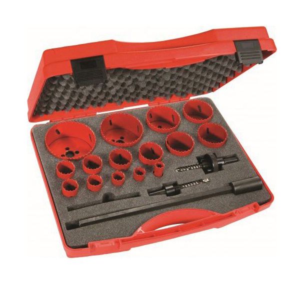 Coffret scies trépans 15 diamètres et accessoirs
