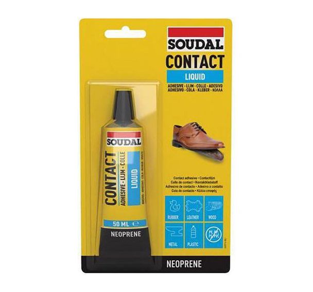 Colle contact néoprène liquide 50 ml - Soudal