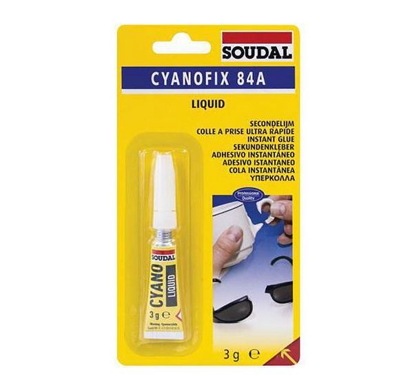 Colle cyanoacrylate liquide Cyanofix 3g - Soudal