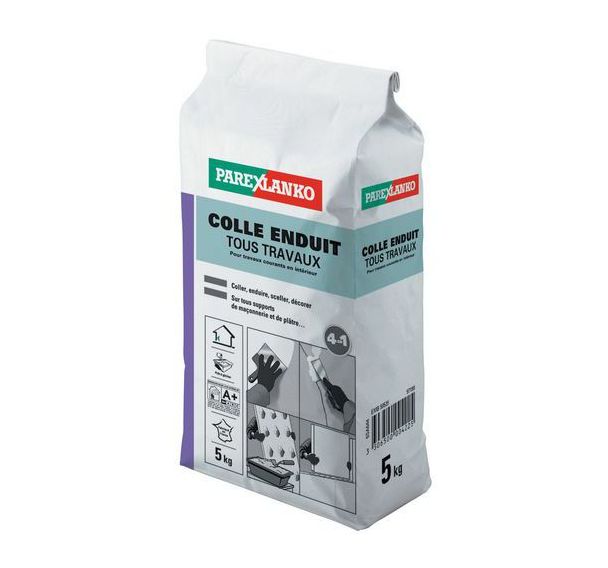 Colle enduit tous travaux intérieurs 5 KG