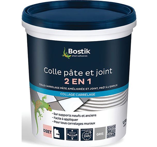 Colle et joint gris 1.5kg prêt à l'emploi