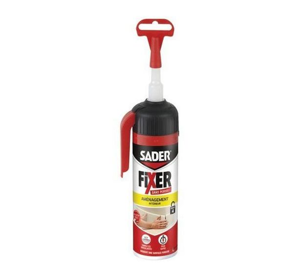 Colle fixer sans percer aménagement intérieur - Sader