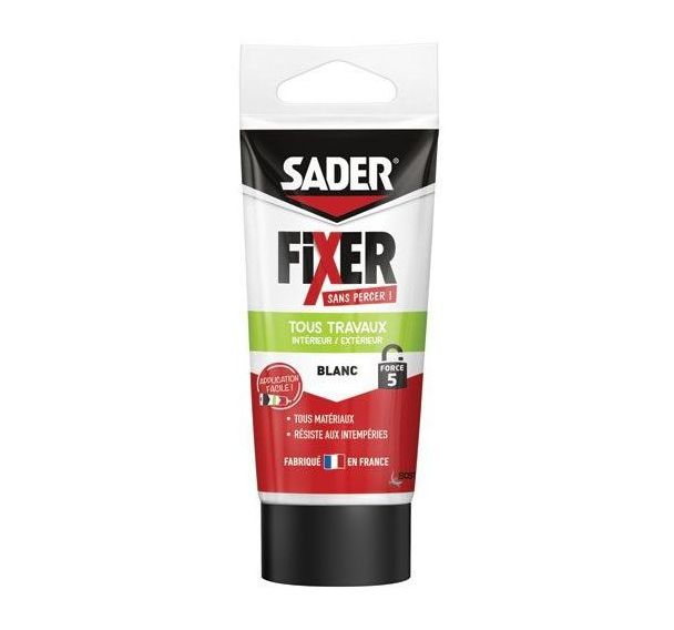 Colle fixer sans percer tous travaux - 50g - Blanc