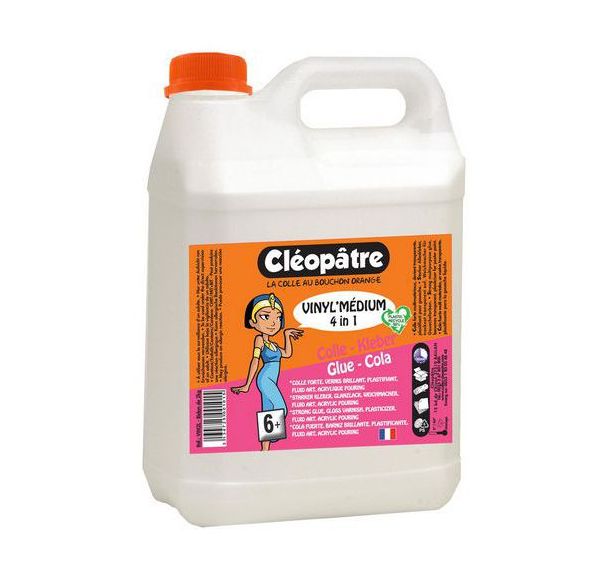 Colle vinyl'médium 4 en 1 flacon de 2kg Cléopâtre