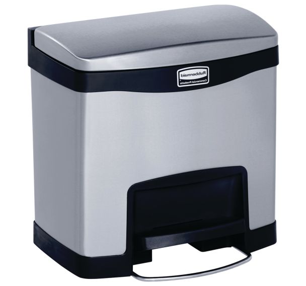 Collecteur Slim Jim Step On Front Step 15 L inox mat, noir