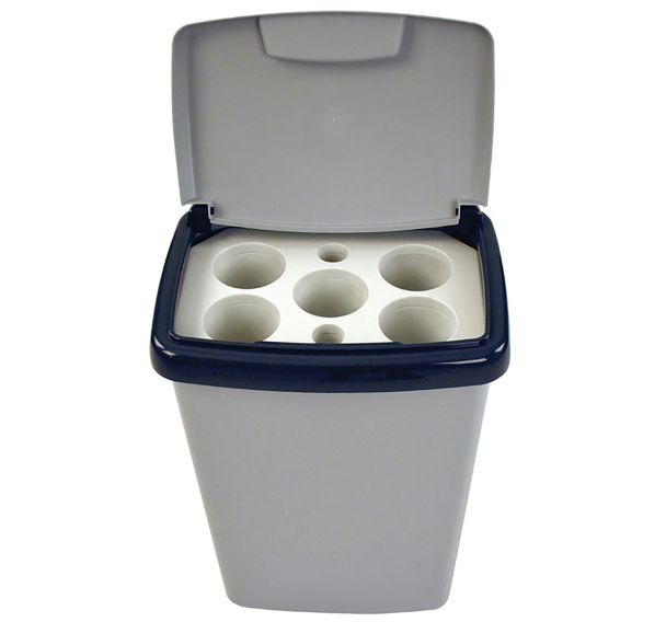 Collecteur de gobelet gris - 5 trous - 50 L