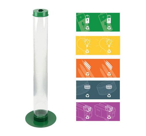Collecteur pour déchets spécifiques 10 L  avec 5 etiquettes