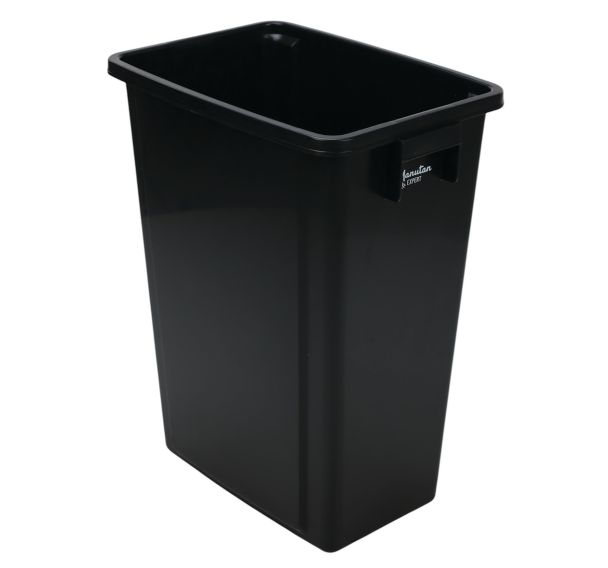 Collecteur tri sélectif sans couvercle noir 60 L
