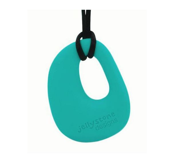 Collier à mastiquer organique turquoise