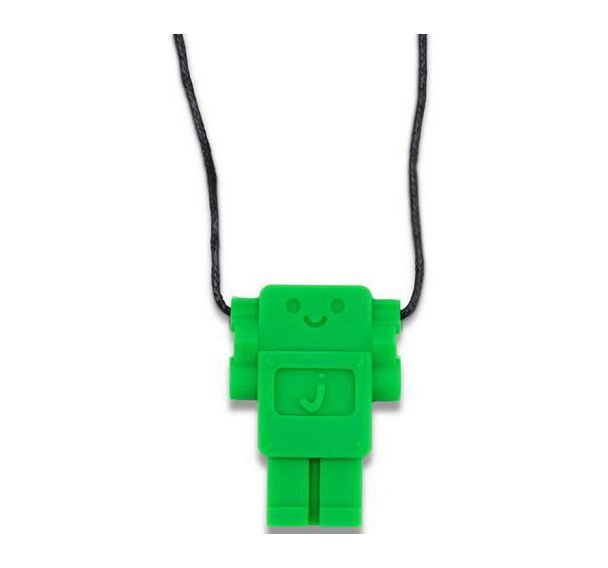 Collier à mastiquer robot vert