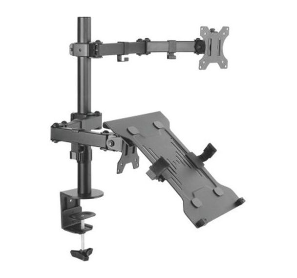 Colonne articulée double support pc portable et écran 13-32''