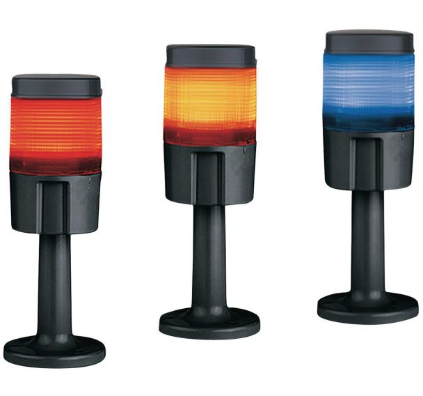 Colonne lumineuse à leds multicouleurs - Rouge, orange et bleu