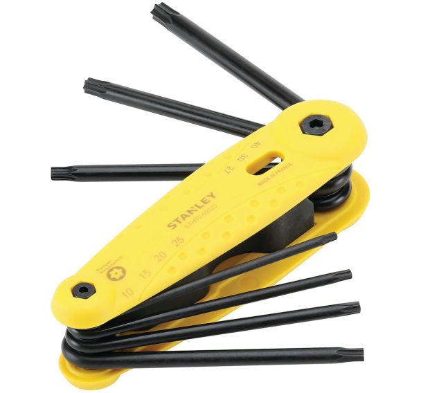Combi 7 clés mâles tamper torx Stanley