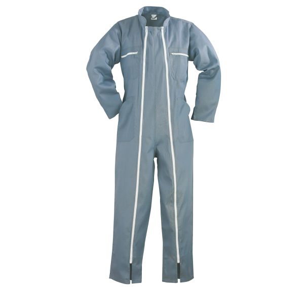 Combinaison de travail double glissière - Gris
