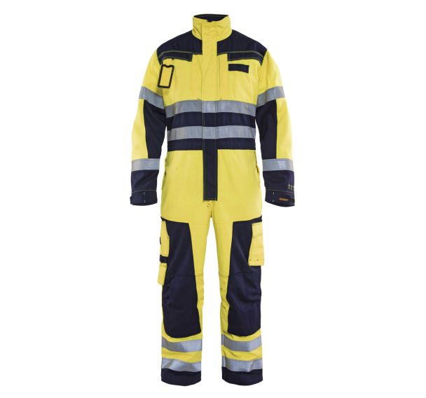 Combinaison multinormes jaune fluorescent/marine