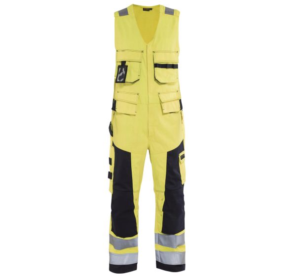 Combinaison sans manche multinormes jaune fluorescent/marine