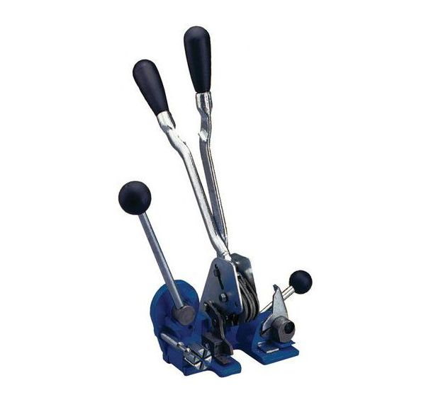 Combiné tendeur-sertisseur et chapes polypropylène et polyester